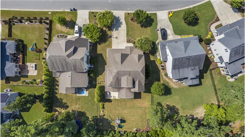 Overhead View with backyard - 108 Roslin Way, Holly Springs NC