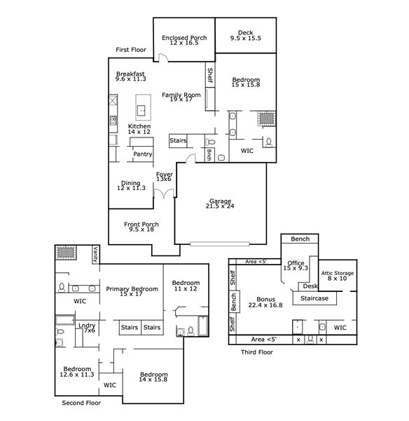 Floor Plan - 108 Roslin Way, Holly Springs NC