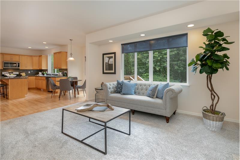 Family room off kitchen