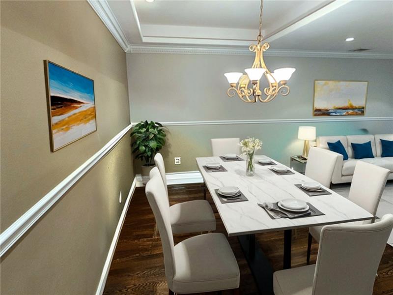 Staged Dining Area