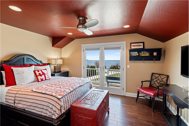 Upstairs Bedroom 2 with view (digitally altered)