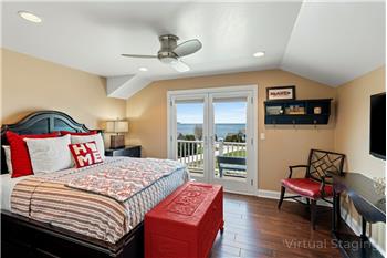 Upstairs Bedroom 2 with view (digitally altered)