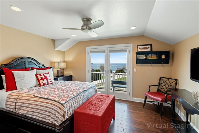 Upstairs Bedroom 2 with view (digitally altered)