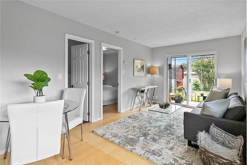 Living room and dining combination