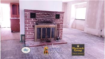 Front room fireplace