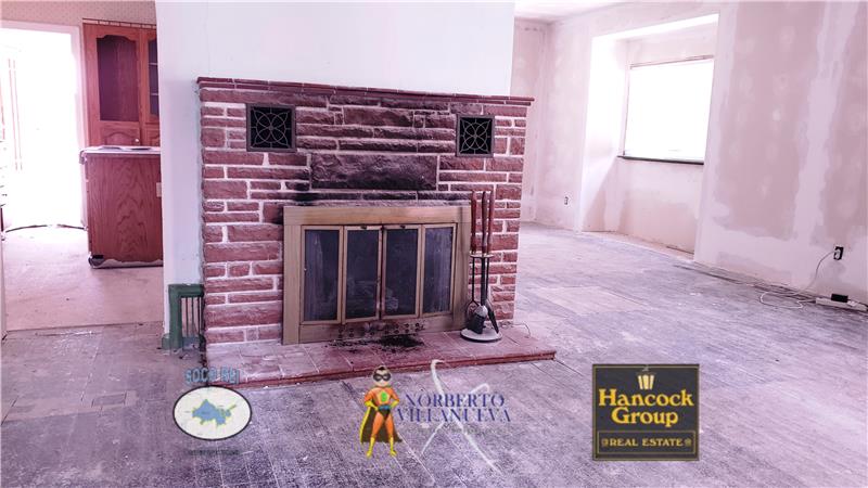 Front room fireplace