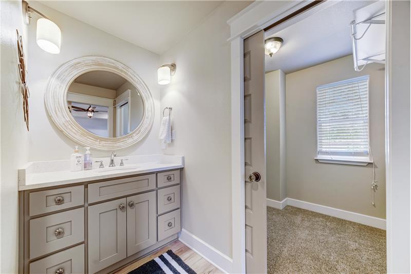 Master bath entry into closet.