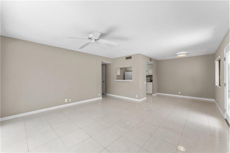 Living Room Looking toward Kitchen and Dining