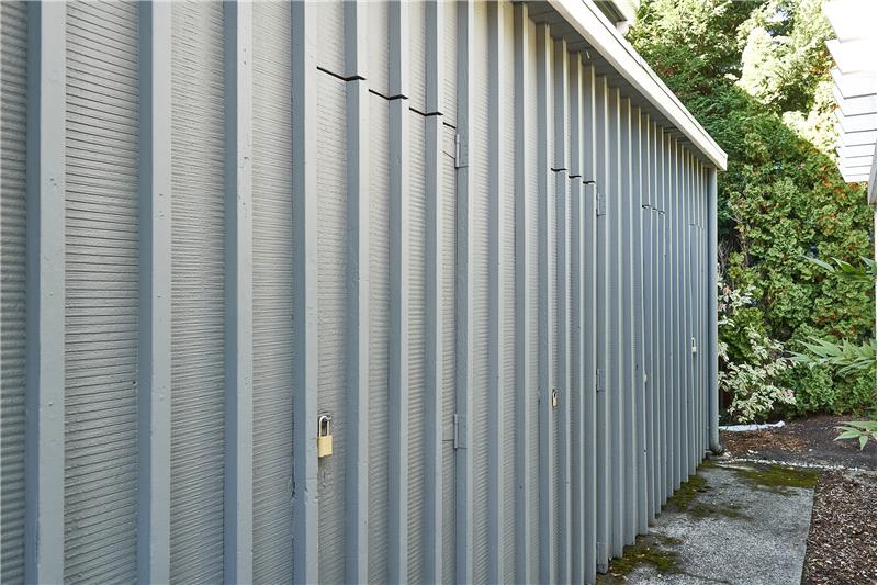 Storage Units in Front of the Building. Storage Unit is to the far right.