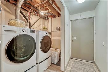 Basement Laundry Room with electric hook ups.