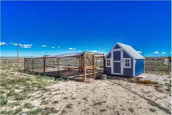 Enclosed chicken house and runs.