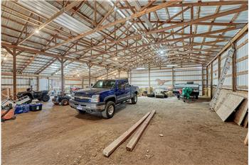 Interior of the pole barn.
