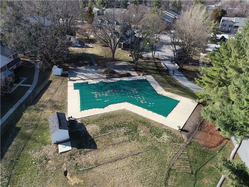 112 Old Forge Crossing Aerial View of Pool