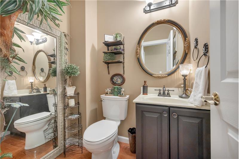 Main level powder room