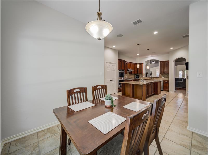 Dining area in the kitchen