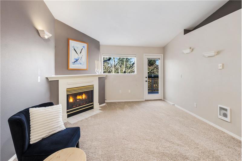 Vaulted Ceilings allow so much light into this room!
