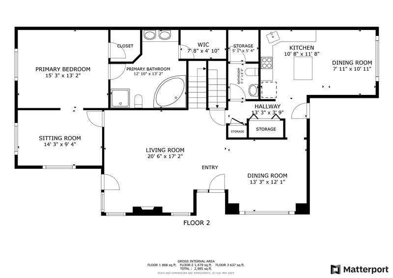 114 Waterford Circle Main Level Floorplan