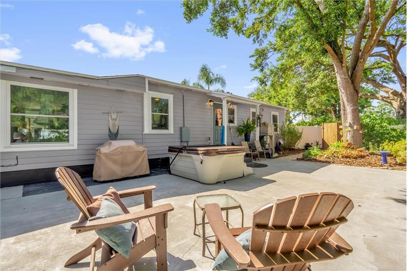 Backyard Patio and Spa
