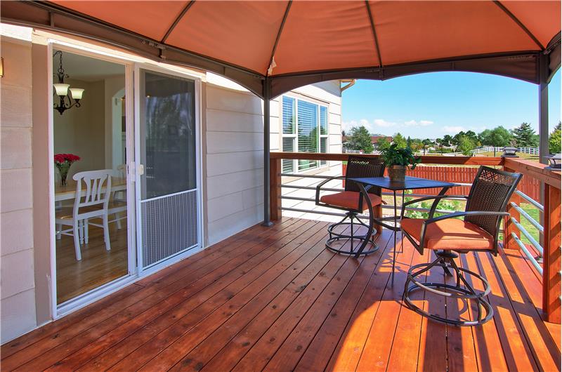 11 x 16 wood deck in excellent condition with included gazebo (cover can be removed)