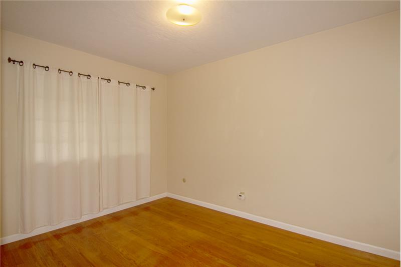 Wood floors in the bedroom