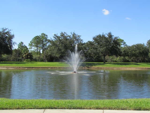Fountain in from of Clubhouse