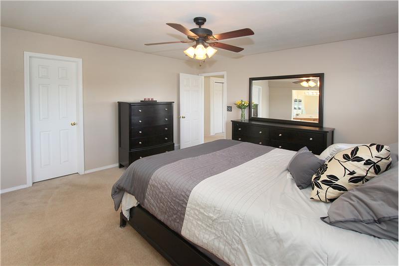 Master bedroom with walk-in closet