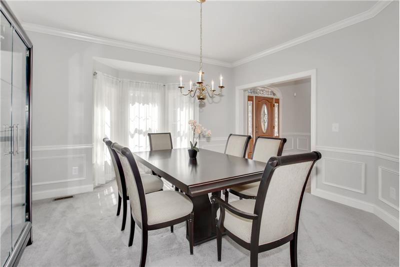 Formal Dining Room with Bay Window