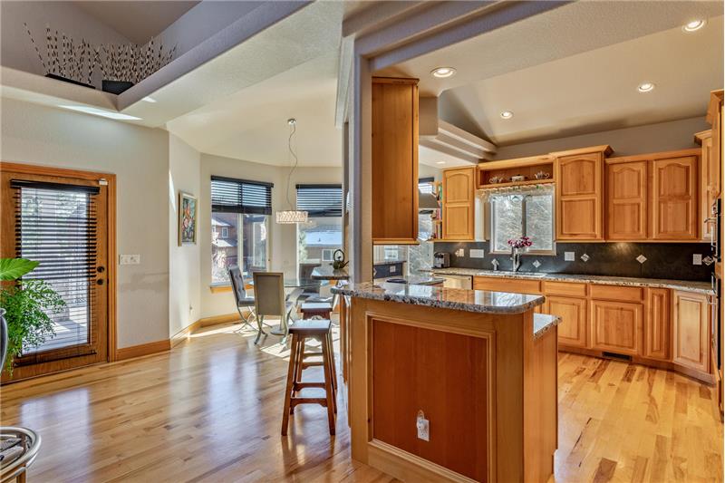 Kitchen approached from great room