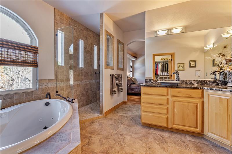 Master bathroom has heated floor