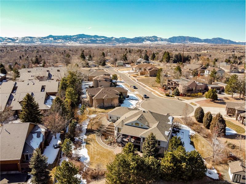 Aerial view -- house is in foreground