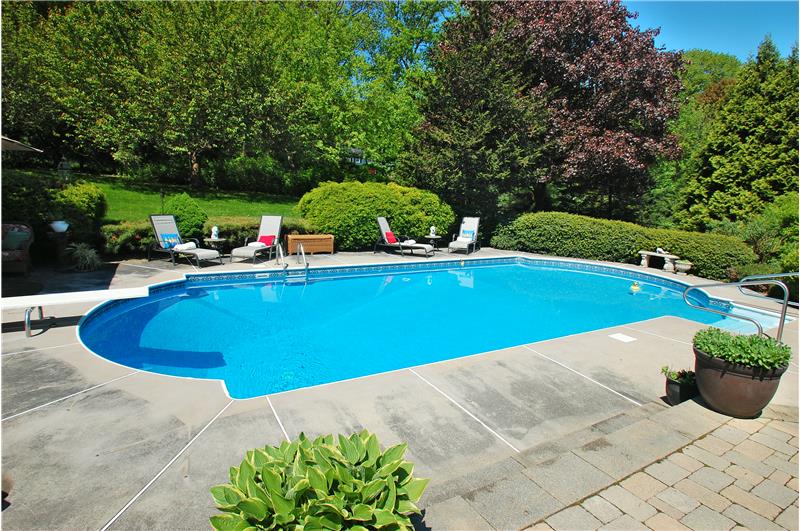 BUILT IN POOL WITH NEWER LINER