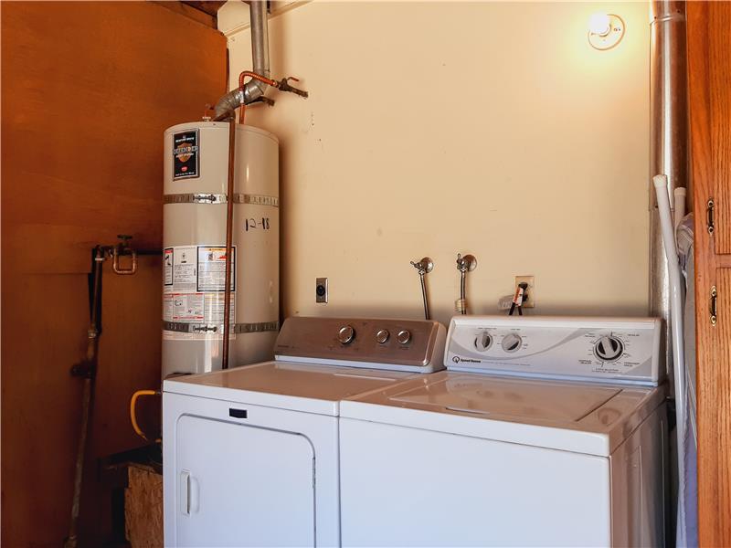 Water heater installed December 2018. Washer and Dryer offered in sale.