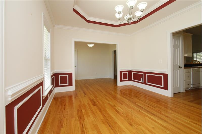 Trey Ceiling In Dining Room