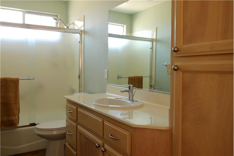 The Upgraded Main Bath is Perfectly Positioned Between Bedrooms 2 and 3.