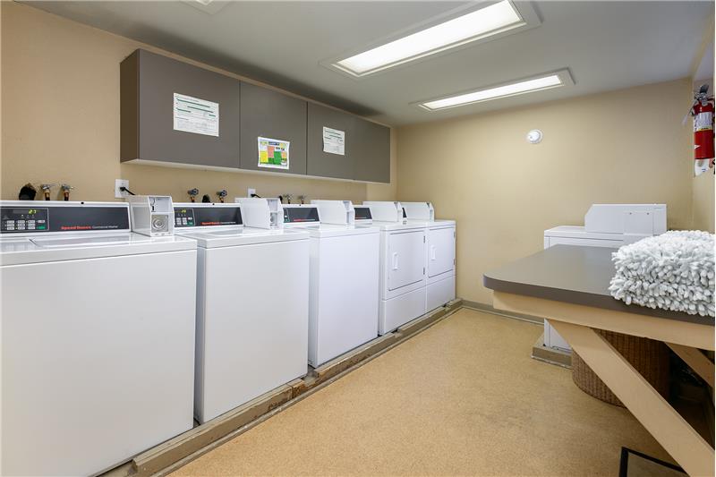 Extra washers and dryers in the lower level--FREE to owners!