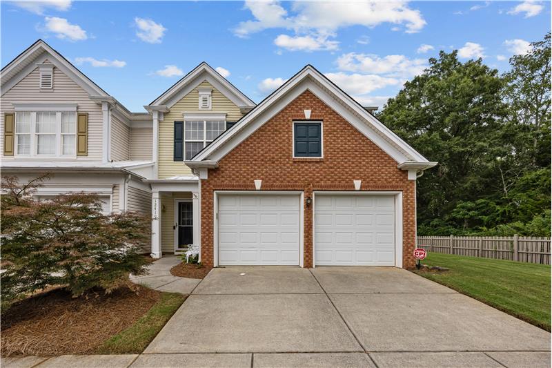Two-car garage provides ample parking space and storage space.