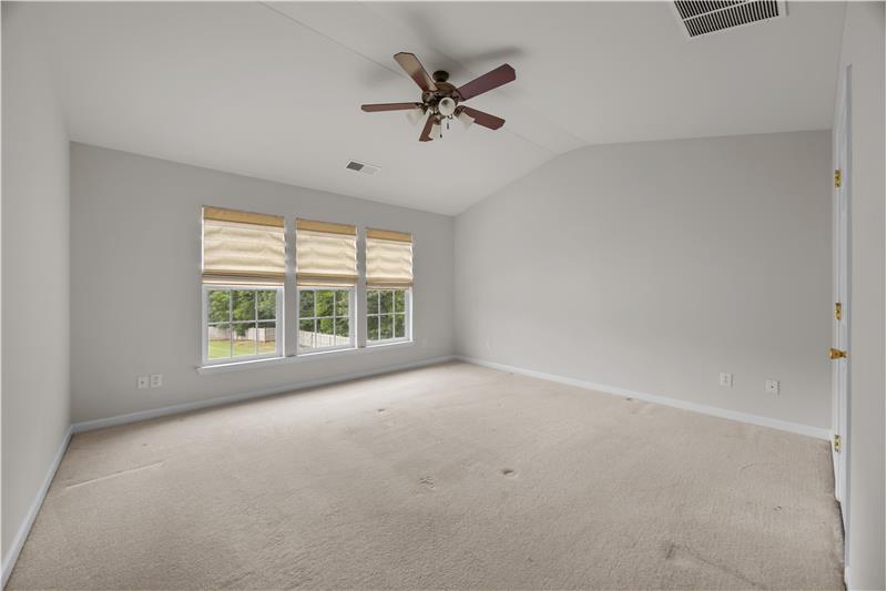 Vaulted ceiling; multiple windows add great natural light.