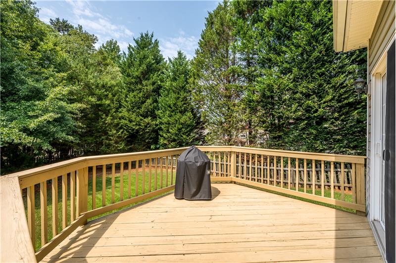 Spacious deck.