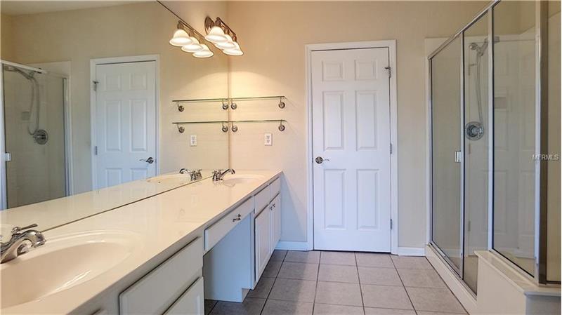 Master Bathroom with His-and-Hers Vanities and Walk-In Shower