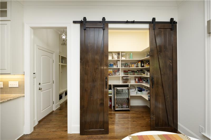 Barn Doors on the Pantry