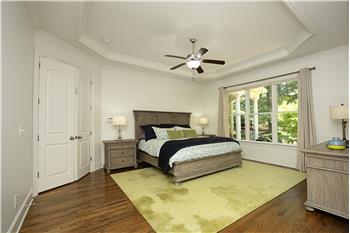 Primary Suite - Wood Flooring and Trey Ceiling