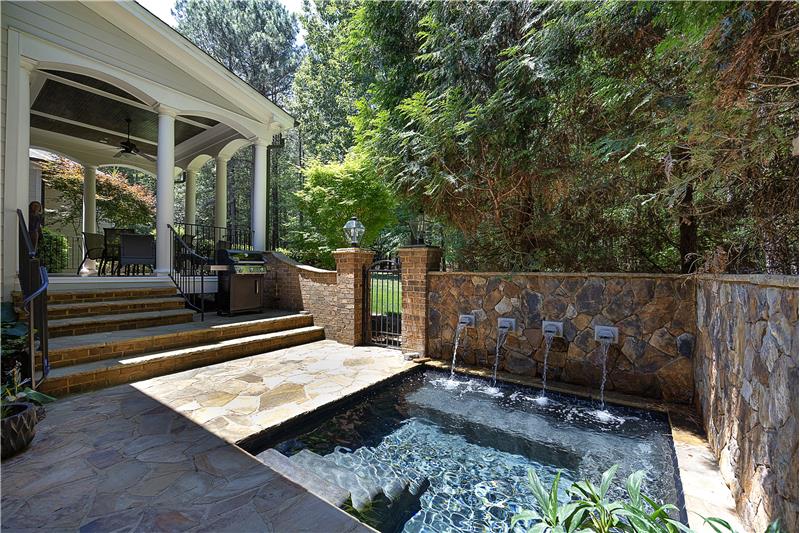 Gorgeous Design With Waterfalls. Don't Worry There Are Safety Alarms In Place Per Code Requirements