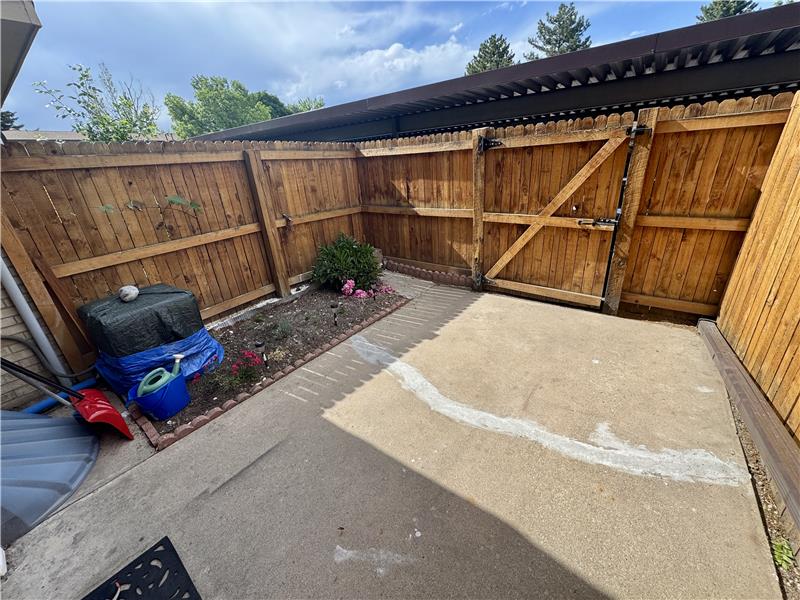 Patio outside kitchen