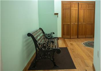Entryway with a bench