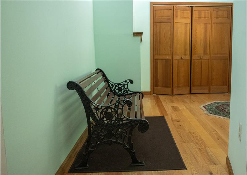 Entryway with a bench