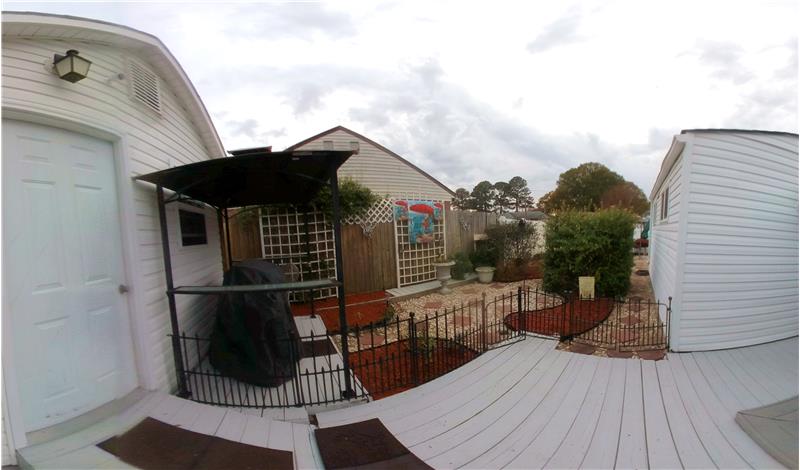 Storage Shed and Grill Area