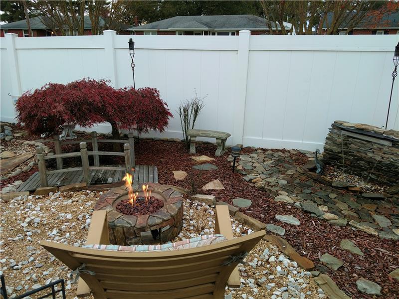 Fire feature AND Water feature