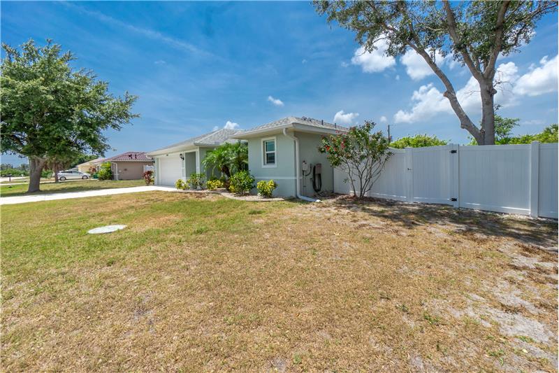 Front of Home with Fenced Yard