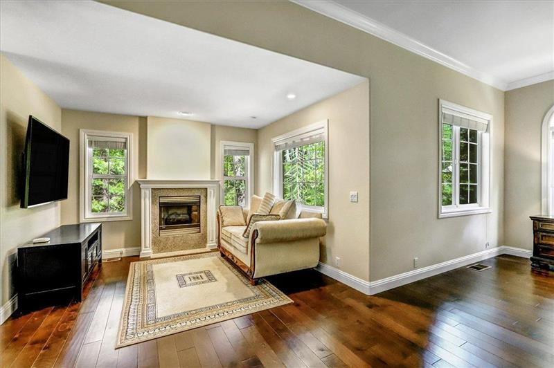 Cozy Reading Nook with Fireplace