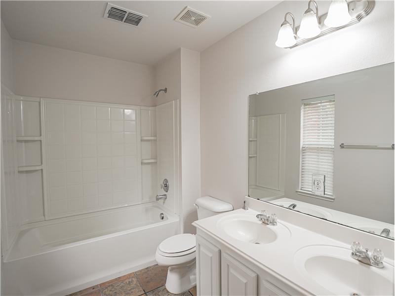 One of three full baths